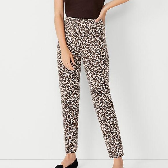 Ann Taylor Animal Print Slim Pant For Women New - Picture 3 of 9